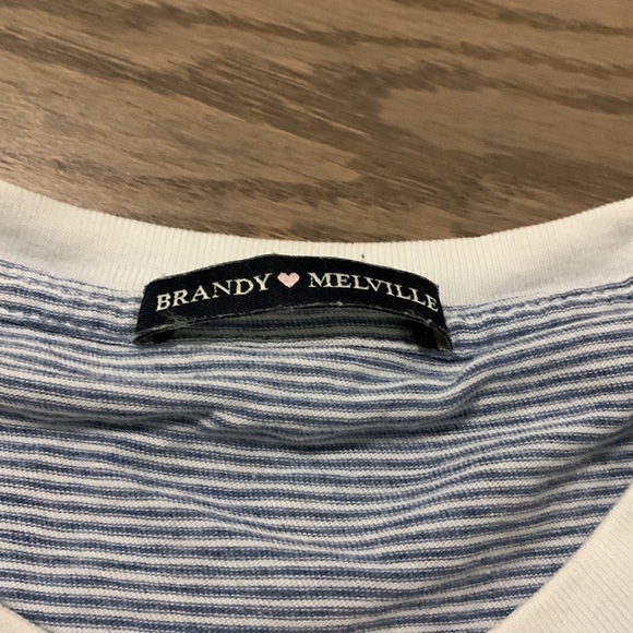 Brandy Melville Striped Oversized Tee - Picture 2 of 3